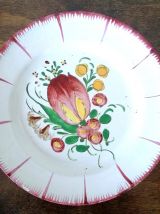 Paire d'assiettes faïence Les islettes XIXème siècle 