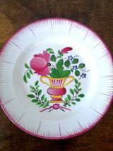 Paire d'assiettes faïence Les islettes XIXème siècle 
