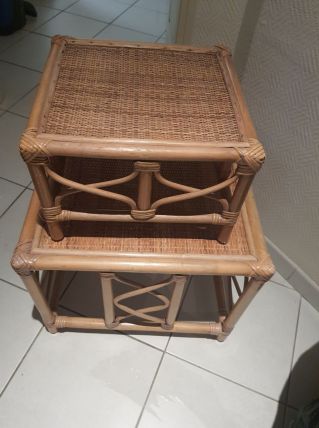 Table basse en rotin