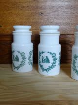 Pots d'apothicaire en opaline