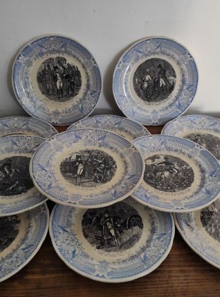 Lot Assiettes Sarregumines Napoleon 1er 