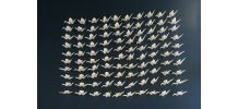 100 grues origami blanc, mariage, fête, baptême