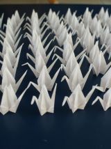 100 grues origami blanc, mariage, fête, baptême