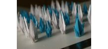 50 grues origami blanc, bleu mariage, fête, baptême