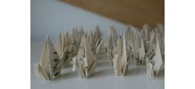 50 grues origami papier musique mariage, fête, baptême, déco