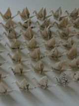 50 grues origami papier musique mariage, fête, baptême, déco