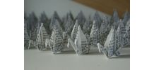 50 grues oiseaux porte bonheur en origami livre recyclé 