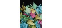 100 grues origami couleurs pastel, mariage, fête, baptême, d