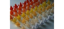 Fait main 50 grues origami dégradés jaune rouge, mariage, fê