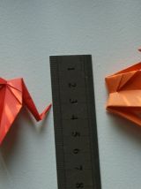 Fait main 50 grues origami dégradés jaune rouge, mariage, fê