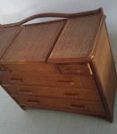 Coiffeuse/commode en rotin