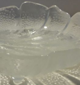 Centre de table forme de feuille verre soufflé