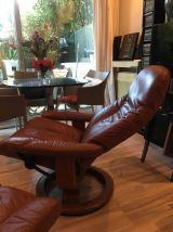 STRESSLESS FAUTEUIL EKORNES avec OTTOMAN 1980