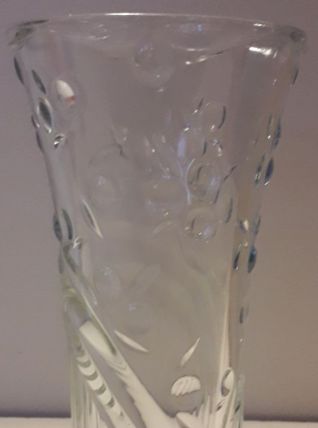 Vase en verre transparent