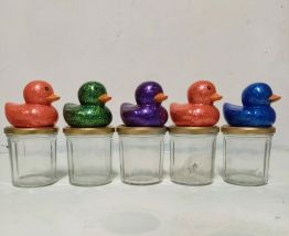 Bocal canard, lot de 5 bocaux de rangement