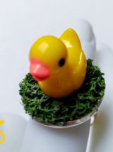 Bague réglable petit canard et mare de fée