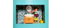 Cadre salle de bains Playmobil avec canard jaune