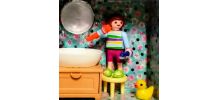 Cadre salle de bains Playmobil avec canard jaune