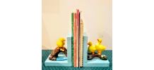 Serre livres canards jaunes
