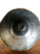 Bougeoir poussoir en laiton, XIXème siècle 