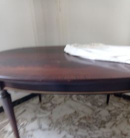 Table ovale avec 2 rallonges 1964 assortie avec l'enfilade