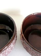 Tasses Vallauris céramique fat lava 1960