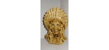 sculture bas relief CHEF INDIEN 