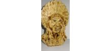 sculture bas relief CHEF INDIEN 