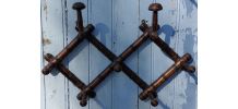 Porte manteau de bistrot en bois avec porte chapeaux