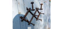 Porte manteau de bistrot en bois avec porte chapeaux