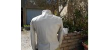 BLOUSON CUIR BLANC MARQUE PEAUX ET CUIRS T 36-38 quasi neuf 