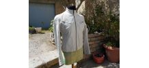 BLOUSON CUIR BLANC MARQUE PEAUX ET CUIRS T 36-38 quasi neuf 
