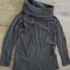 Pull marron à col blouse brodé blanche crèmefemme taille 36 