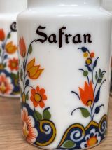 Set de 4 petits pots à épices en verre opalin