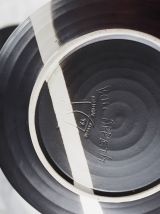 Set de 4 assiettes noires et blanches- Fabienne Jouvin