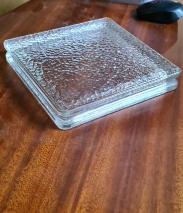 dessus de plat PAVE DE VERRE moulé  signé NEVADA,LE CORBUSIE