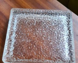 dessus de plat PAVE DE VERRE moulé  signé NEVADA,LE CORBUSIE