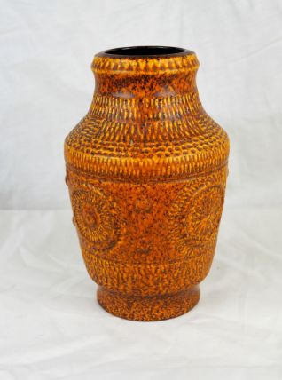  Large vase à reliefs ronds et frises texturées - Bay 