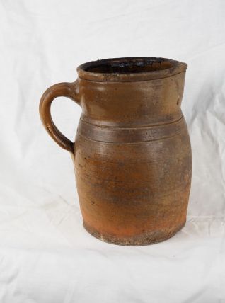  Ancien et gros pichet en terre vernissée - XIXème