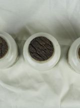  Trio pots à cornichon, sel et olives, - Berry Limoges 60s