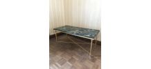 Table basse en marbre vert des Alpes des annèes 50/60