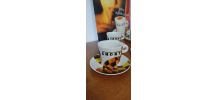 6 Tasses Choky avec pot à lait + une affiche publicitaire