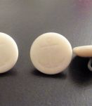 LOT 8 Boutons Ancien Ancre Marine Blanc Attache Métal- 19mm