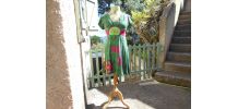 ROBE DESIGUAL VINTAGE NEUF ETIQUETTES T XS NOIR VERT 