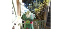 ROBE DESIGUAL VINTAGE NEUF ETIQUETTES T XS NOIR VERT 