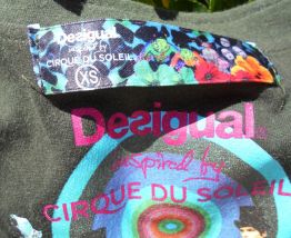 ROBE DESIGUAL VINTAGE NEUF ETIQUETTES T XS NOIR VERT 