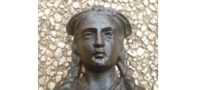 buste  femme  , alsace , en  fonte