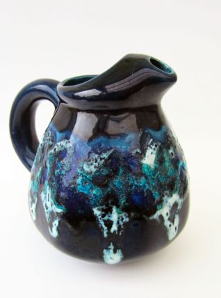 Petit PICHET vintage bleu | style fat lava | capacité 1 L