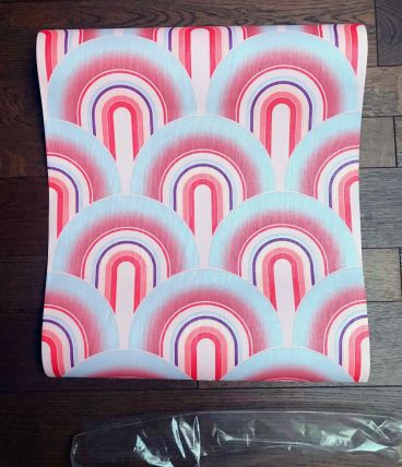 Rouleau papier peint texturé vintage style Verner Panton