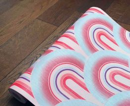 Rouleau papier peint texturé vintage style Verner Panton